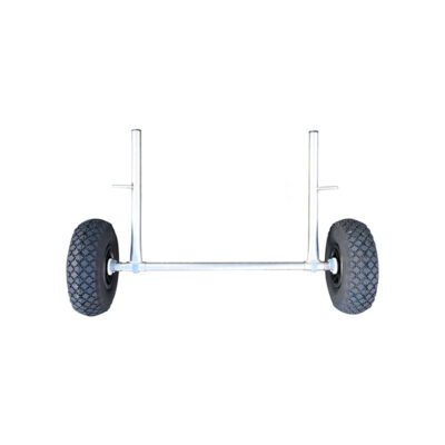 Stainless steel self-bailing kayak transport trolley