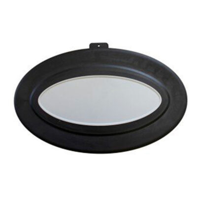 Couvercle OVALE NOIR / GRISE 52 X 33 CM